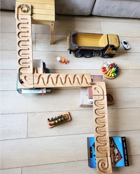 Развивающая дорожка Монтессори Marble Track, набор из 3-х дорожек 2224403 фото