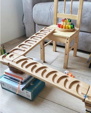 Развивающая дорожка Монтессори Marble Track, набор из 2-х дорожек 2440333 фото